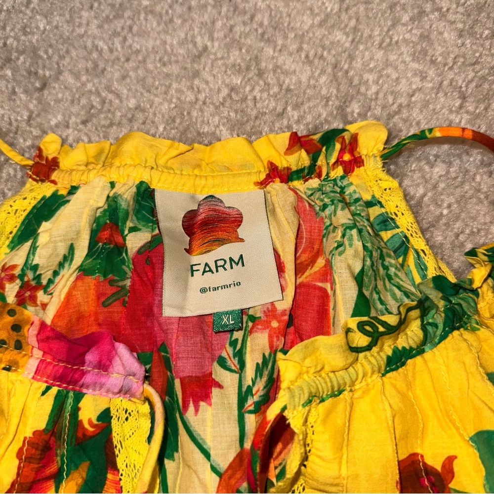 FARM Rio Yellow Floral Tank Top - Picture 3 of 5